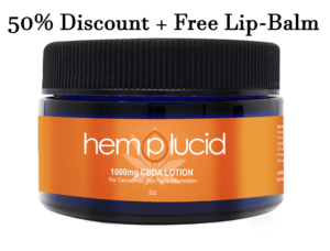 Top CBD Products: 50% discount on Hemplucids CBDA body Lotion 