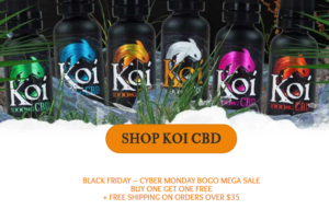 Buy one get one with Koi CBD Black Friday deal