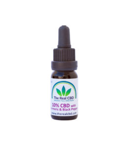 CBD Christmas Gifts: CBD oil with turmeric and black pepper from The Real CBD