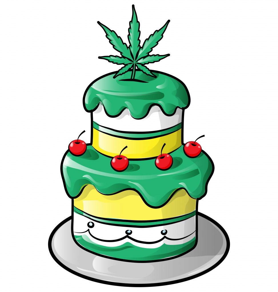 marijuana wedding cake