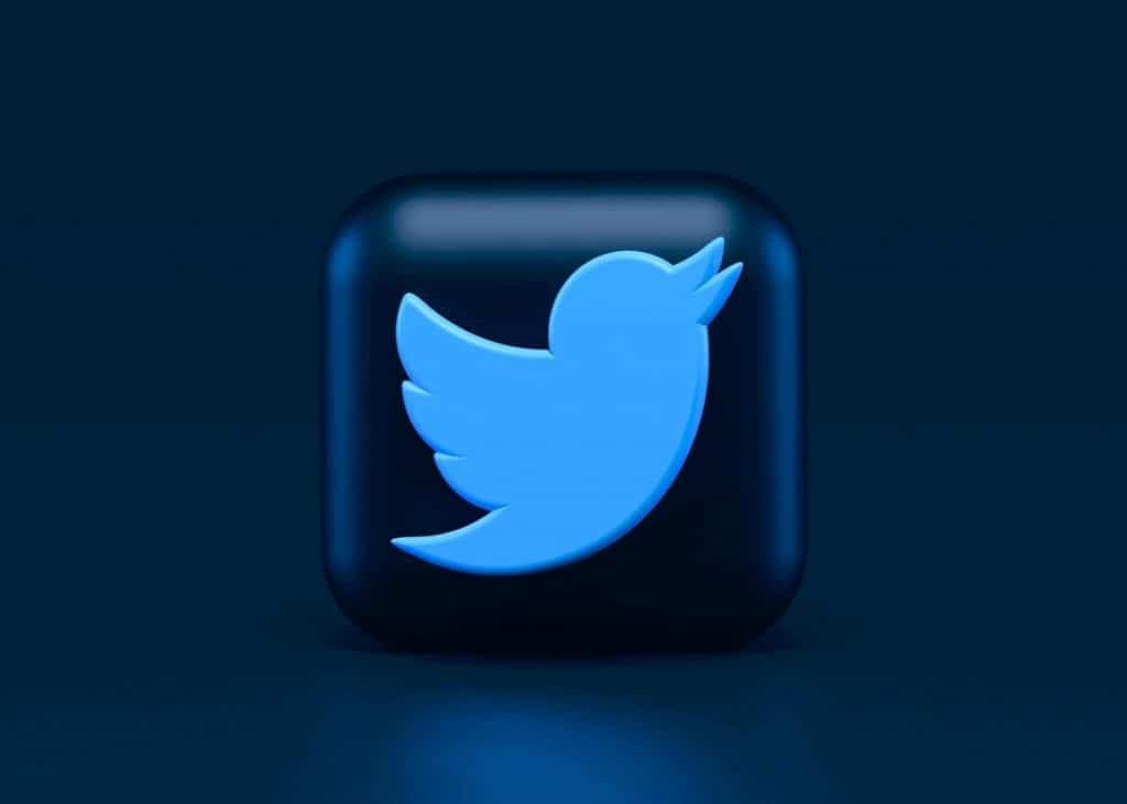 Twitter logo on button