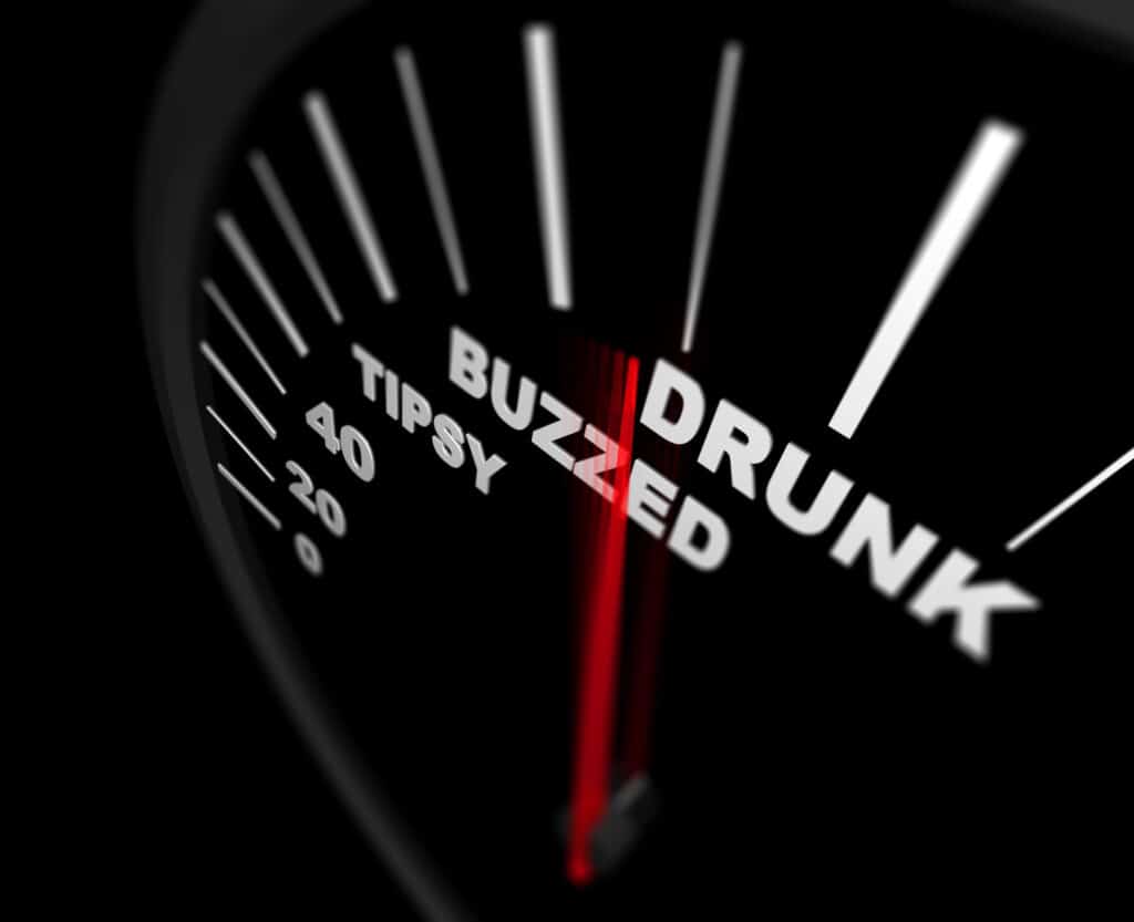 Police use a breath test for drunk driving