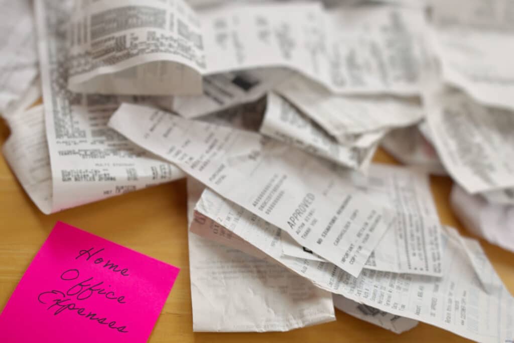 Receipts for tax deductions