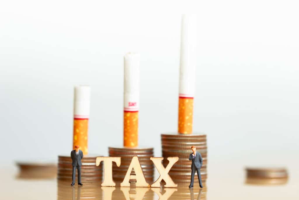Many governments institute high cigarette taxes