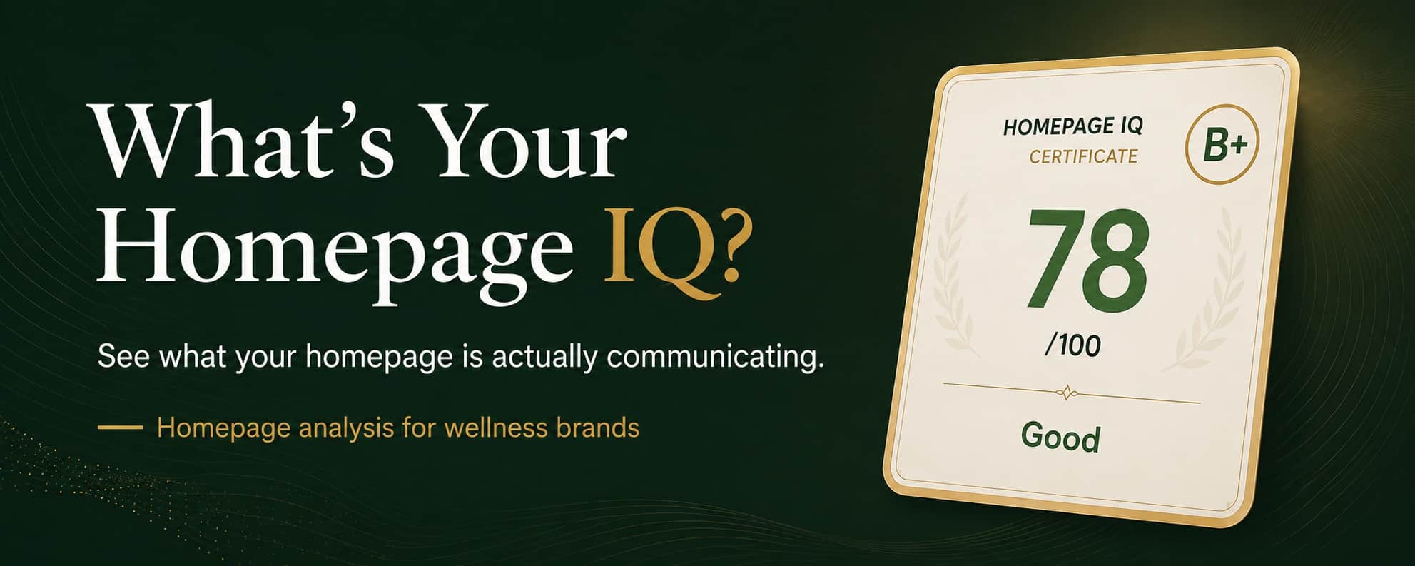 Homepage IQ Score