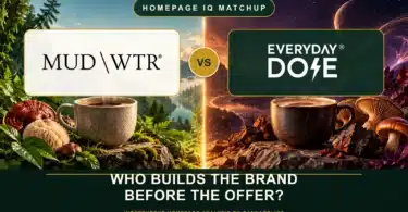MUD/WTR vs Everyday Dose: Mushroom Coffee Homepage Test